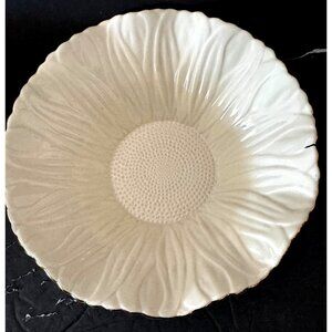 Lenox Sunflower Ceramic Serving Bowl Ivory White Textured 8-Inch Diameter Porcel